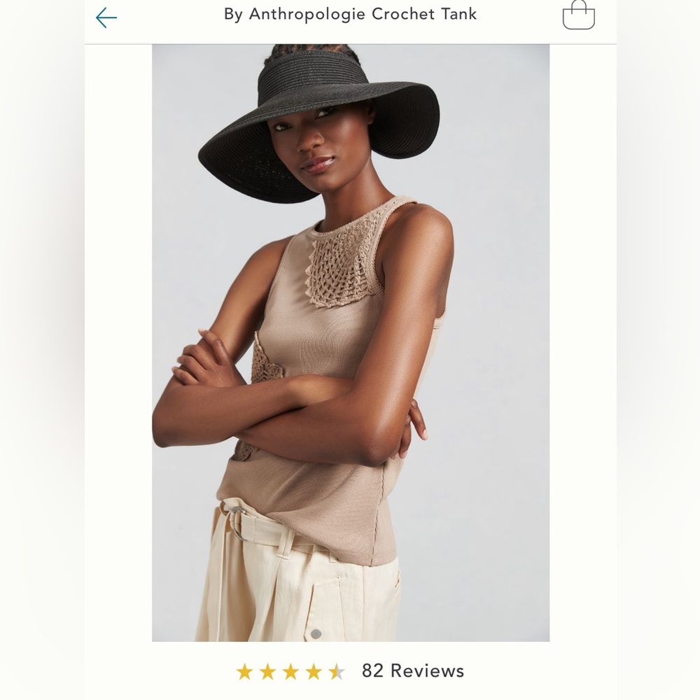 Anthro crochet tank